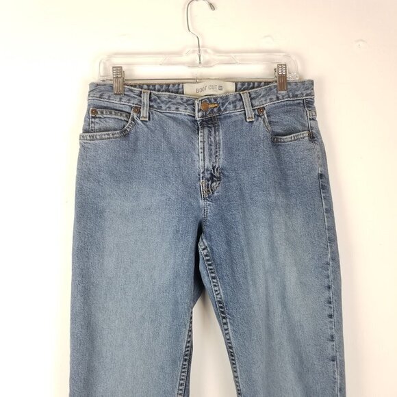 Gap Jeans Womens 10 Long Bootcut Y2K Medium Wash Cotton‎ Denim - Picture 8 of 9